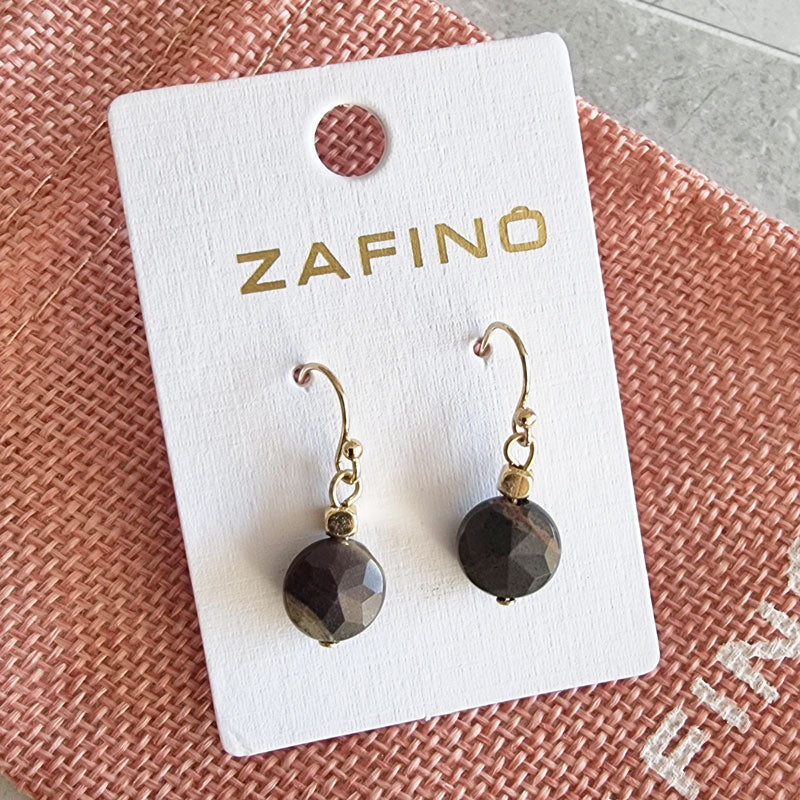 Stone Drop Earrings - Smokey Quartz