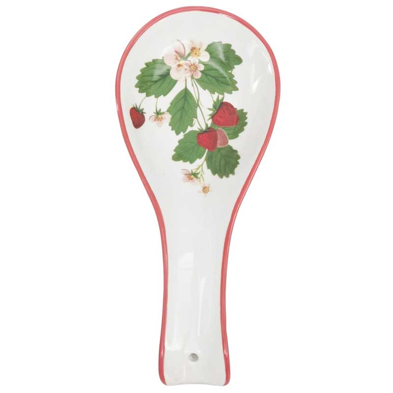 Strawberry Fields Ceramic Spoon Rest