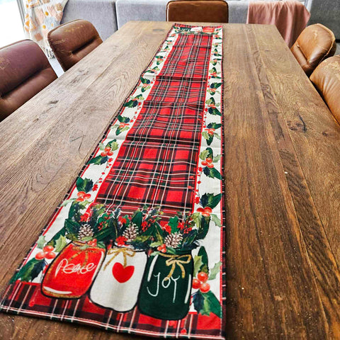 Christmas Table Runner - Tartan Design
