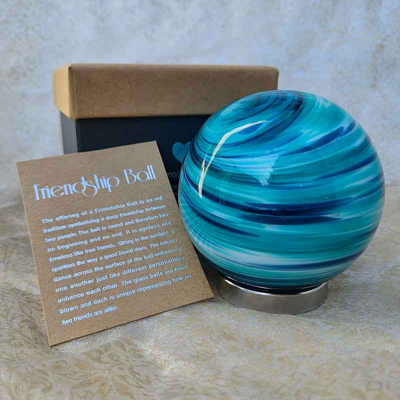 Friendship Ball Turquoise Swirls