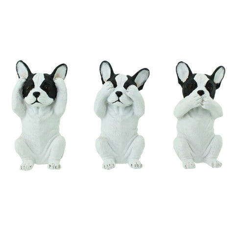 See No Evil, Hear No Evil, Speak No Evil Frenchies - White