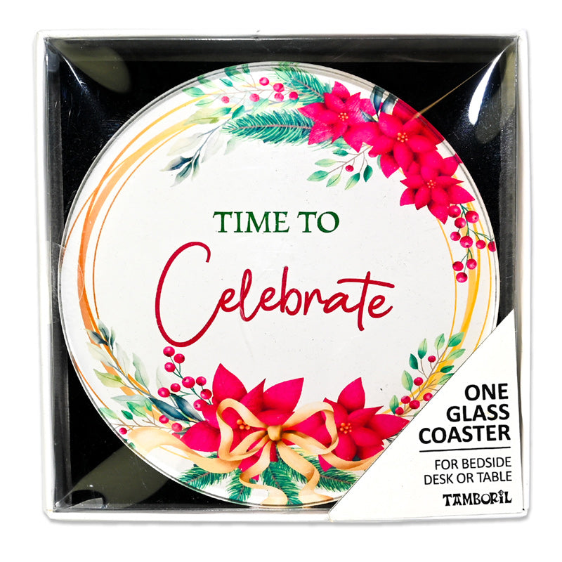 Glass Coaster Gift - Time To Celebrate