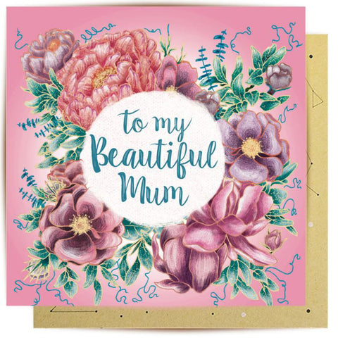 Beautiful Mum Bouquet Greeting Card