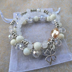 Boho Triple Stack Bracelet - Cream