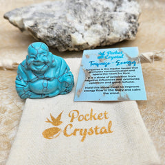 Turquoise Pocket Crystal Happy Buddha - Energy