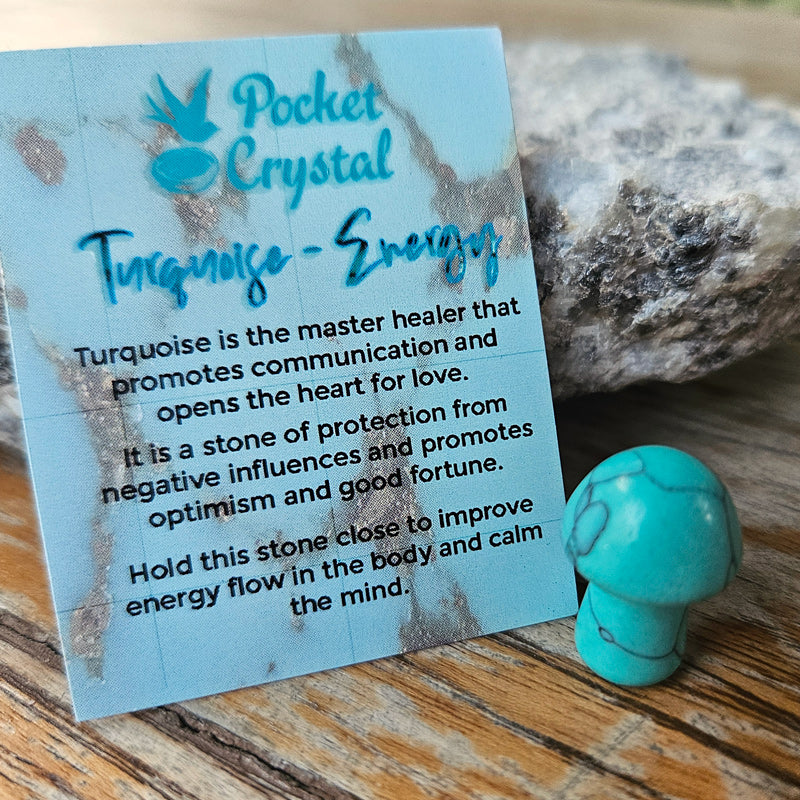 Turquoise Pocket Crystal Mushroom  - Energy