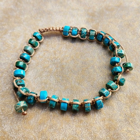 Turquoise Natural Stone Adjustable Bracelet