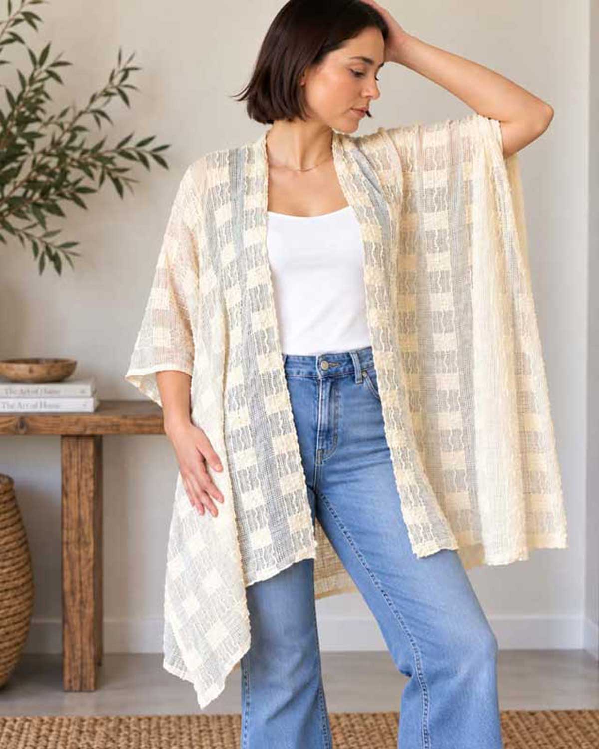 Tuscan Dreams Kimono - Cream