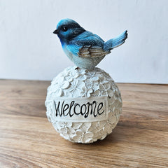 Blue Wren Welcome Figurine