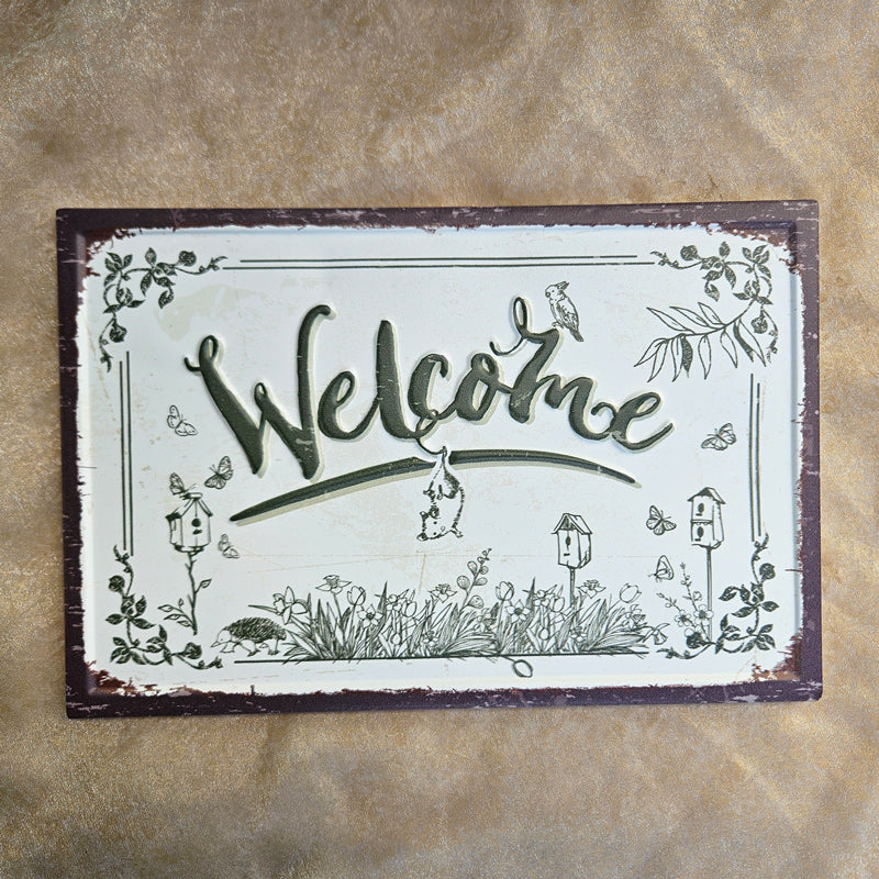 Welcome Garden Sign - Metal