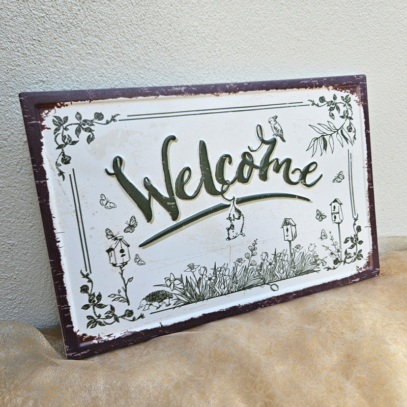 Welcome Garden Sign - Metal