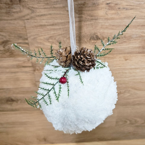 Fluffy Christmas Hanging Ball Ornament