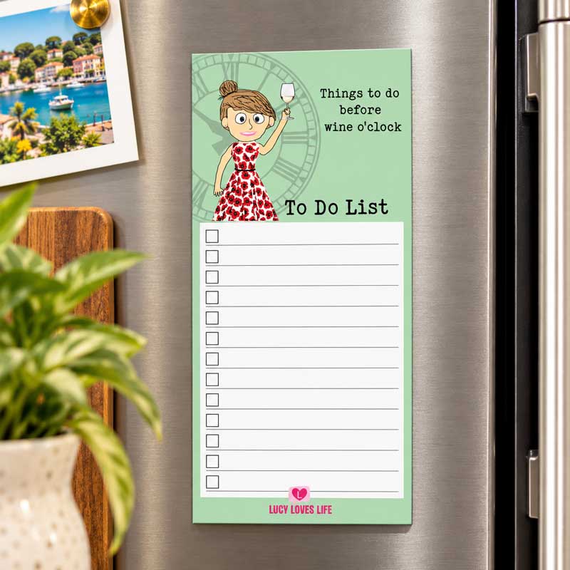 Lucy Loves Life Magnetic Notepad Jotter - Things To Do