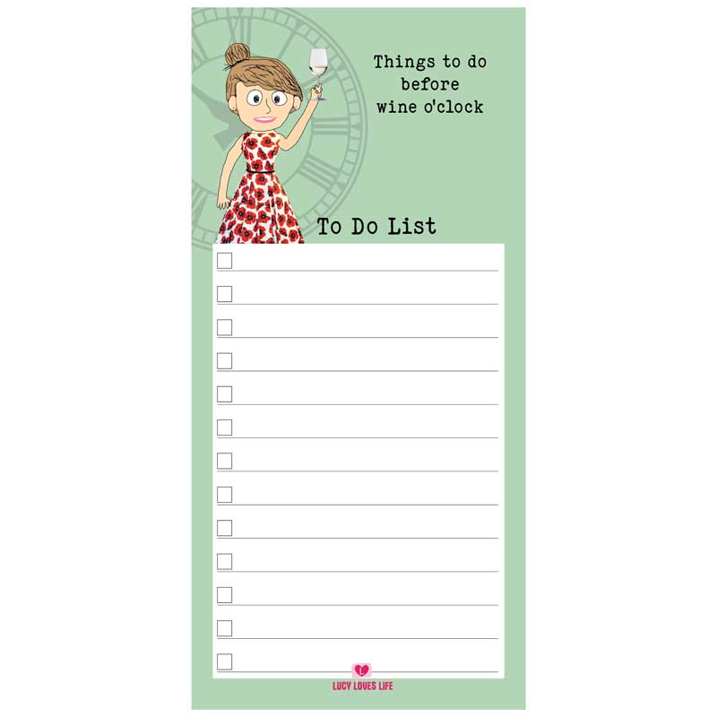 Lucy Loves Life Magnetic Notepad Jotter - Things To Do