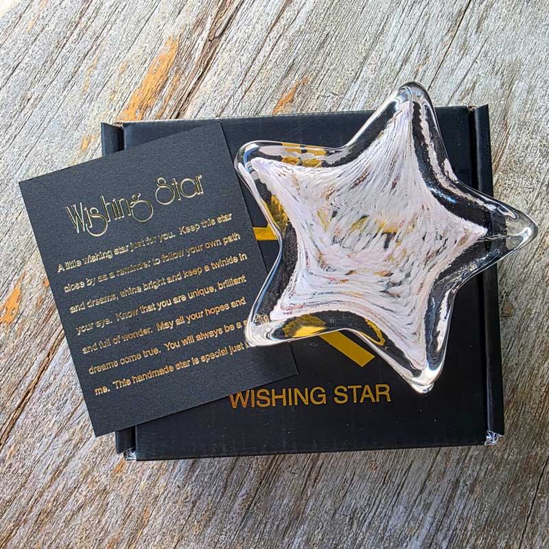 Glass Wishing Star - Soft Pink