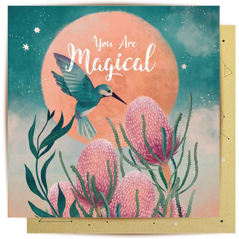 You Are Magical Kingfisher Greeting Card