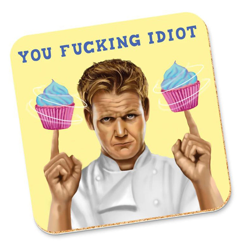 Gordon Ramsay Idiot Cork Backed Coaster