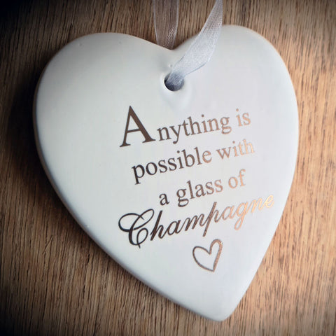 Anything is Possible Hanging Heart Ornament