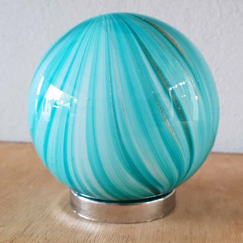 Friendship Ball Bright Aqua Gold Shimmer - The Chic Nest