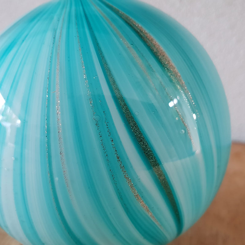 Friendship Ball Bright Aqua Gold Shimmer - The Chic Nest