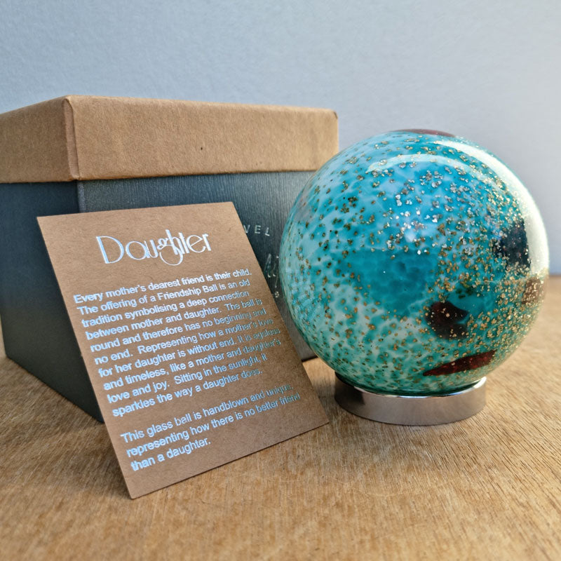 Daughter Friendship Ball Turquoise Patterned