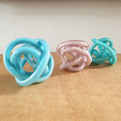 Endless Knot Bright Aqua Gold Shimmer - The Chic Nest
