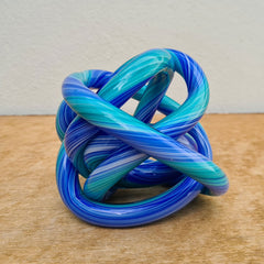 Endless Knot Turquoise Blue Stripe