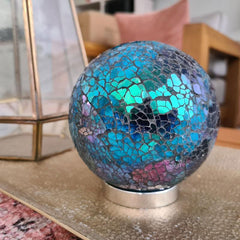 Grandparent Friendship Ball Aqua Mosaic Sparkle