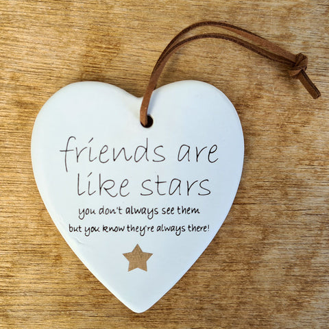 Hanging Heart Friends Are Like Stars Ornament