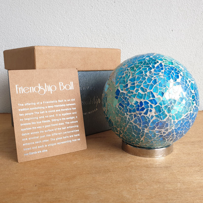 Friendship Ball Mosaic Light Blue Sparkle - The Chic Nest