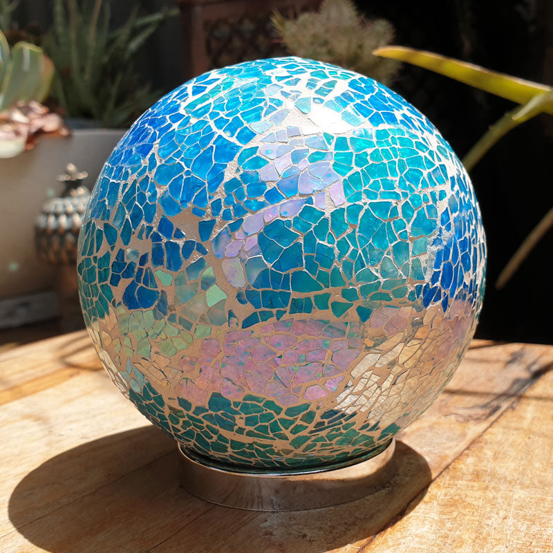 Friendship Ball Mosaic Light Blue Sparkle - The Chic Nest