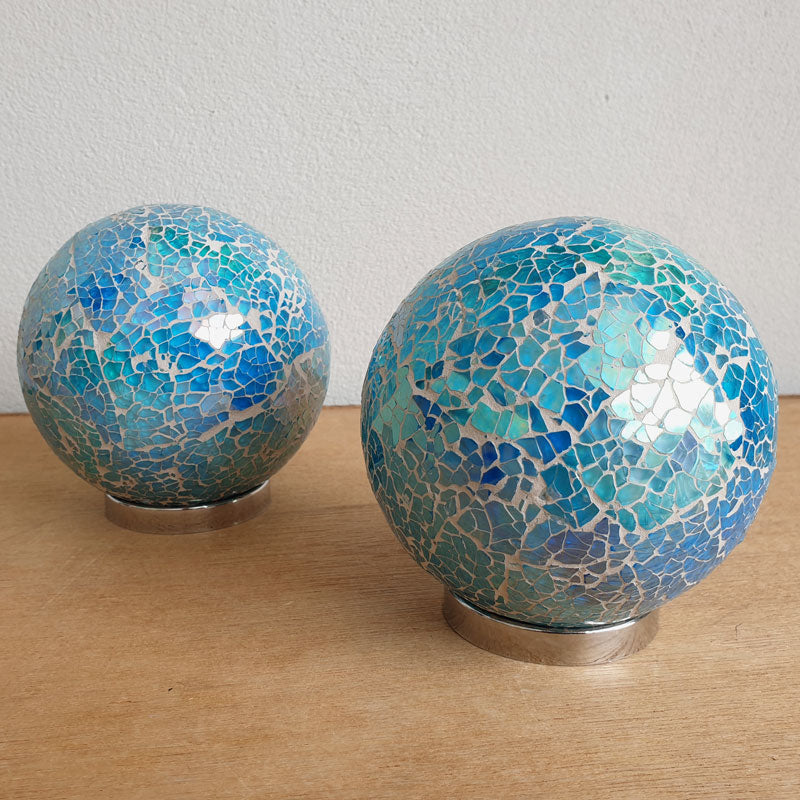 Friendship Ball Mosaic Light Blue Sparkle - The Chic Nest