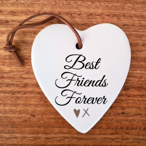 Best Friends Forever Hanging Heart Ornament