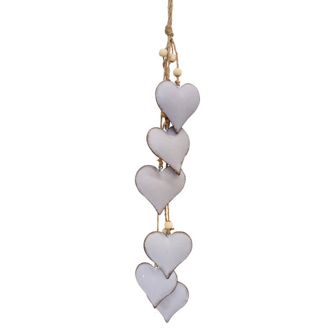 Hanging Metal Heart Trail - Lilac