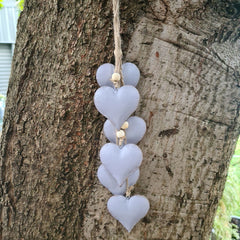 Hanging Metal Heart Trail - Lilac