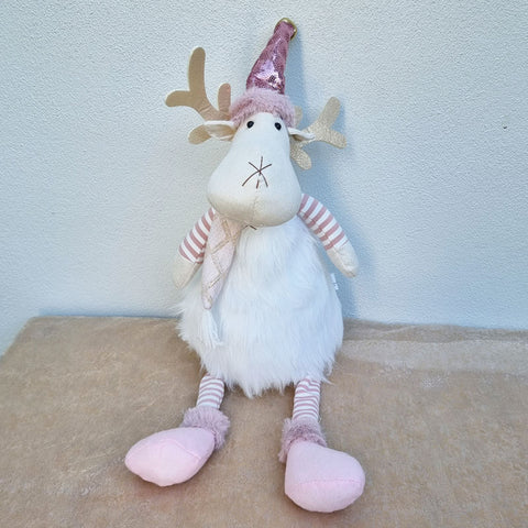 Large Christmas Reindeer - Pink 66cm