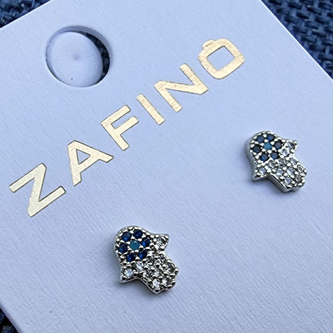 Mehndi Hands Stud Earrings By Zafino