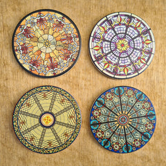 Set of 4 Coasters - Stained Glass