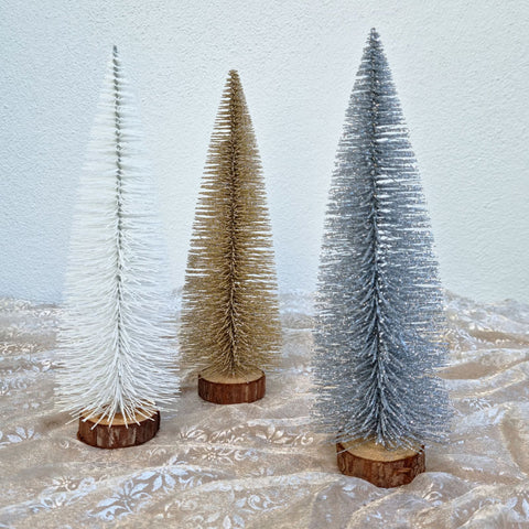 Silver Brush Christmas Tree