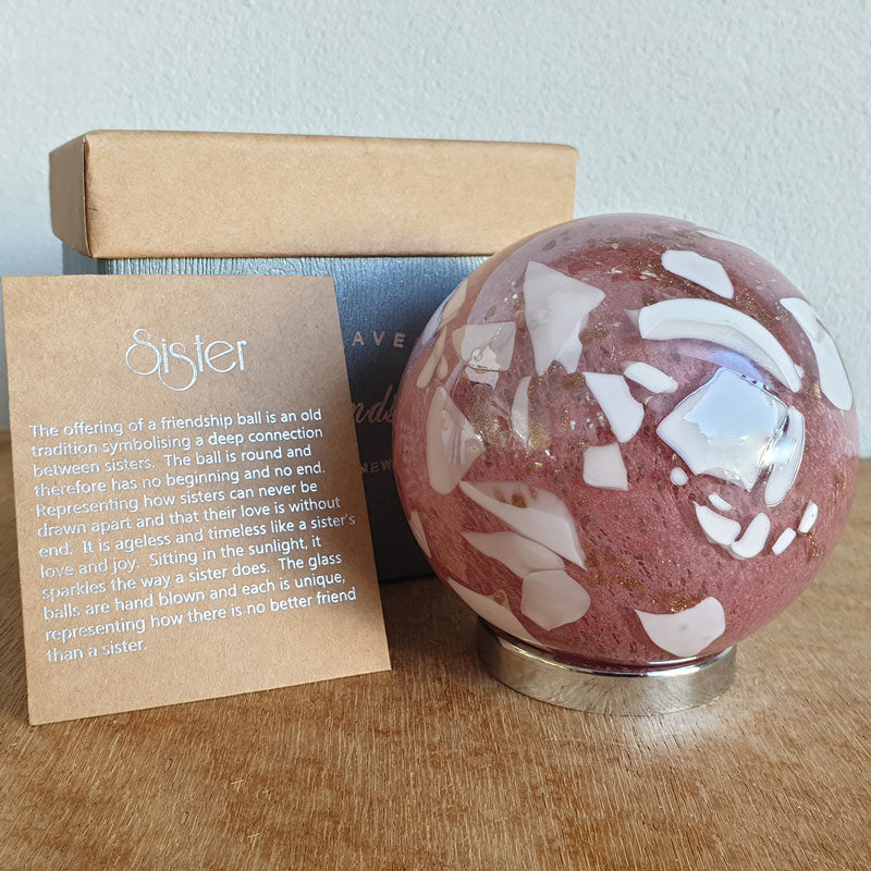 Sister Friendship Ball Blush Pink and Gold - The Chic Nest