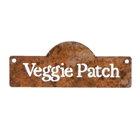 Veggie Patch Metal Rustic Garden Sign