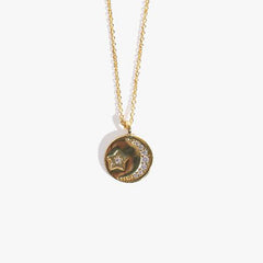 Bestie Moon & Star Necklace - Gold