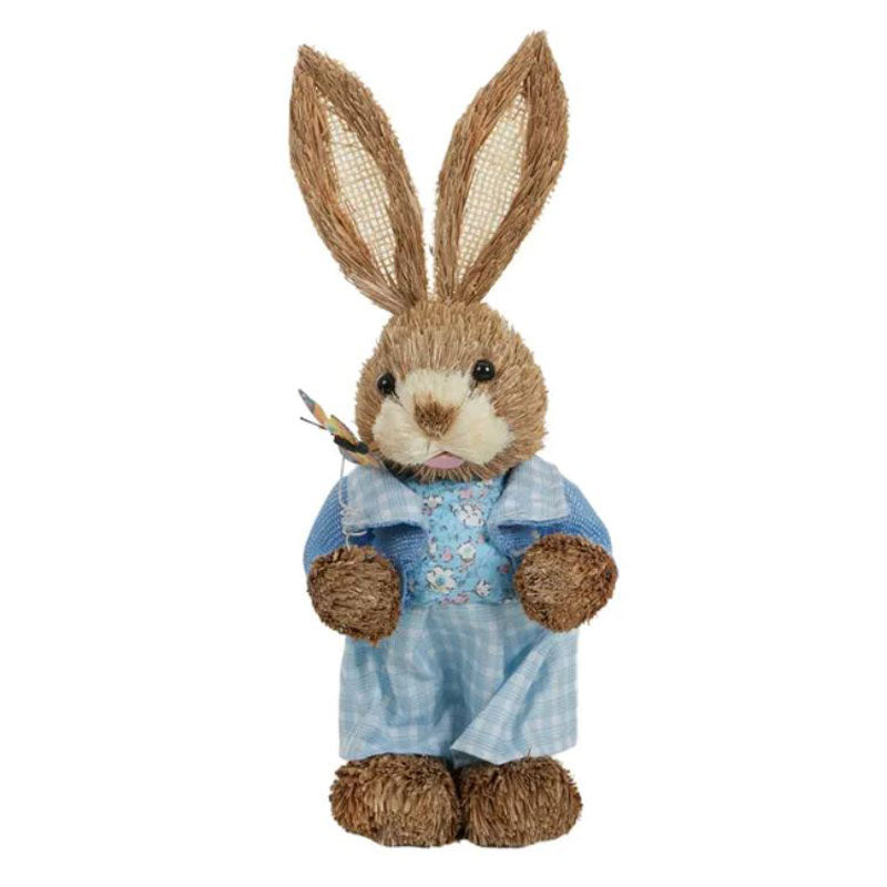 Patti Bunny Rabbit Straw Figurine