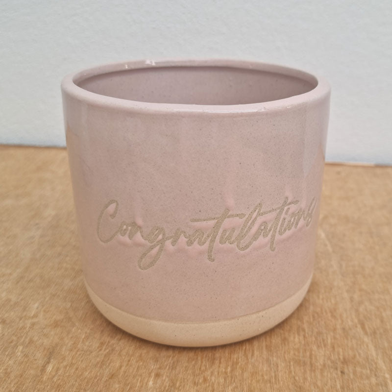 Congratulations Ceramic Planter