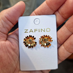 Daisy Earring Gold Stud Earrings By Zafino