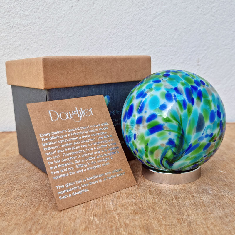 Daughter Friendship Ball Mediterranean Blue & Green