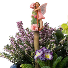 Garden Stake Topper Rose Fairy
