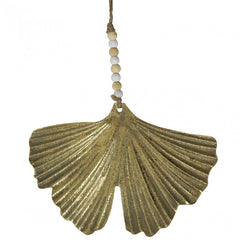 Hanging Gingko Leaf - Gold