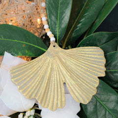 Hanging Gingko Leaf - Gold