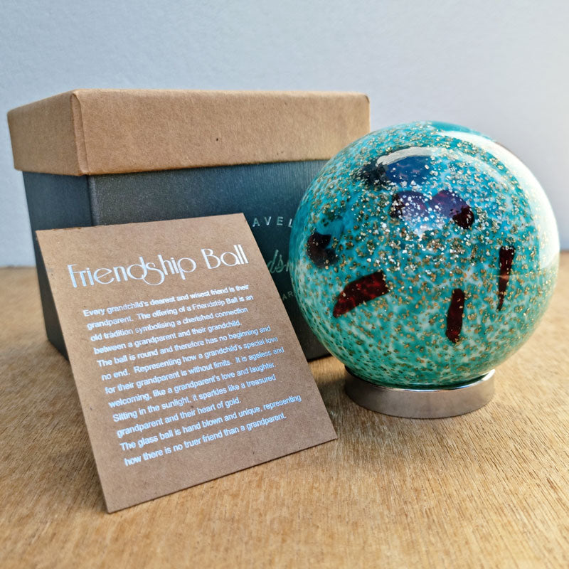 Grandparent Friendship Ball Turquoise Patterned